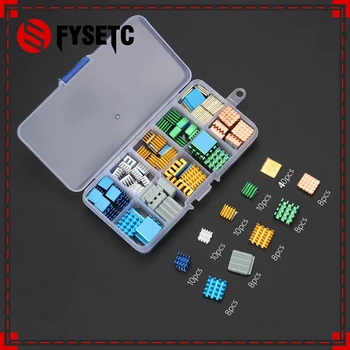 

80pcs/set Raspberry Pi 3 Model B + Heat Sink Aluminum + Copper with Logo Cooling Pad disipador Heatsink for Raspberry Pi 3 B+
