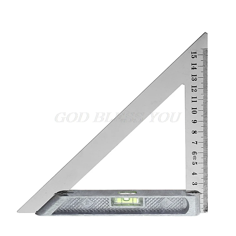 150mm 200mm Triangle Ruler 90 degrees Alloy with Bead Horizontal Woodworking Measuring Tool