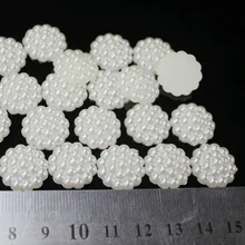 В виде подсолнуха 500 шт 16 мм белого цвета или цвета слоновой кости с плоской спинкой в виде подсолнуха имитация жемчуга бусины для рукоделия искусство скрапбукинга