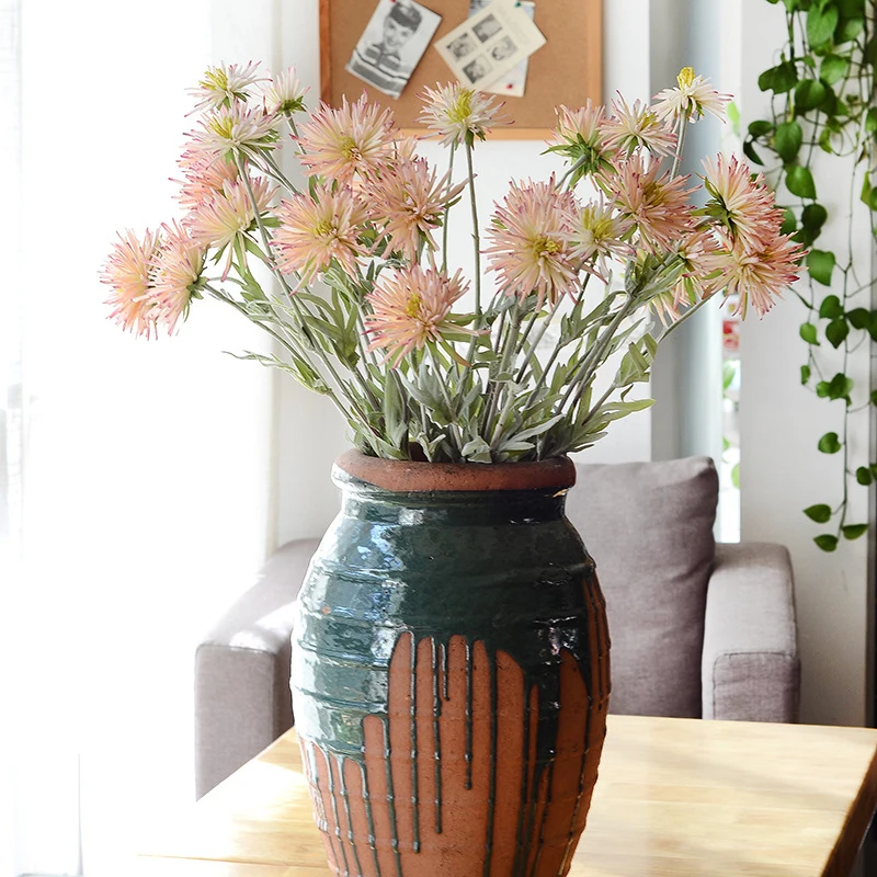

Single crab chrysanthemum artificial artificial flowers potted plants home decoration flowers road lead bonsai kunstbloemen
