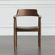 Современный минималистичный обеденный стул спинка из твердой древесины домашний стул для ресторана гостиницы с подлокотниками офисный скандинавский китайский стул