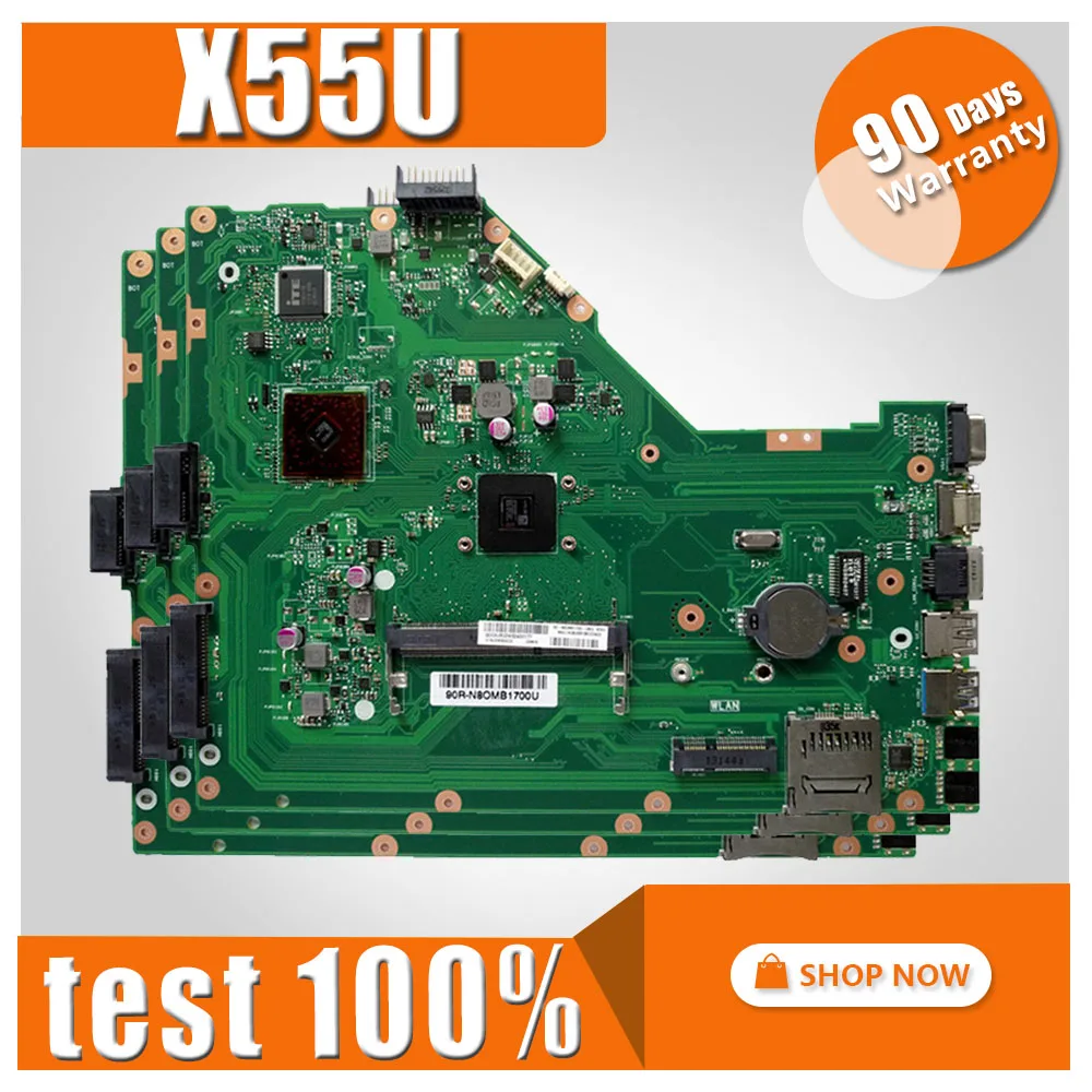Материнская плата X55U REV 1,4 для ASUS X55U A55U материнская плата для ноутбука X55U материнская плата X55U тест материнской платы ОК