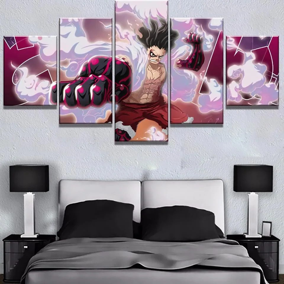 Печатает фотографии дома Wall Art Модульная картина 5 шт. плакат Одна деталь Люфей HD