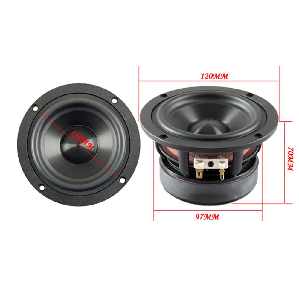  AIYIMA 1Pc 4Inch Audio Portable Speaker 4/8 Ohm 50W Middle Bass Hifi Speakers Altavoz Altavoces Par