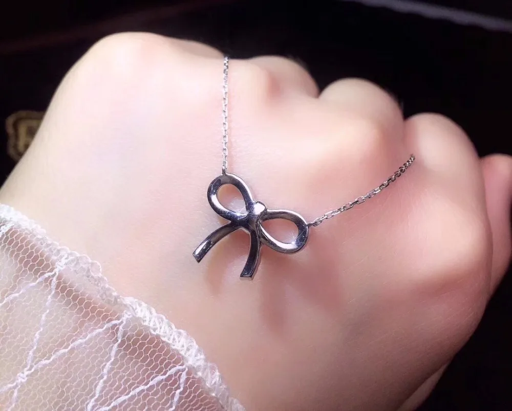 Настоящие хорошие драгоценности 18-каратного белого золота AU750 0.273ct Diamond Цепочки и ожерелья подвески из драгоценных камней для милое Женское Ожерелье