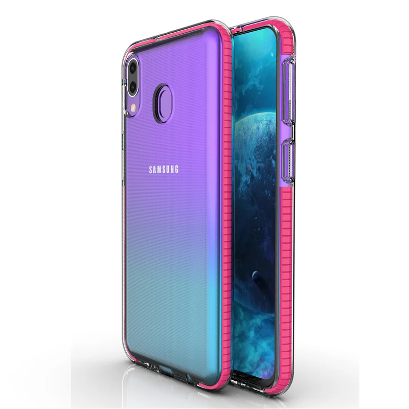 Мягкий чехол для samsung Galaxy S10 S9 S8 A70 A50 A40 A30 A20 A10 A6 A7 A9 J4 J6 плюс J3 J5 J7 противоударный чехол-бампер - Цвет: ROSE RED