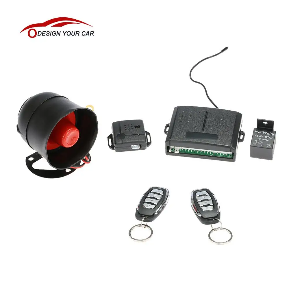

1-Way Auto Car Vehicle Security System Protection Burglar Alarm with Siren 2 Remote for Kia Rio Skoda Subar Honda Civic Audi A3