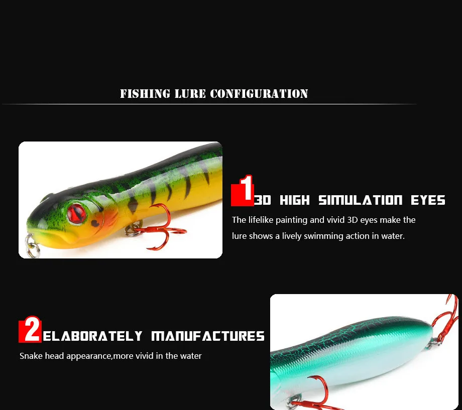 NEW HOT Pencil 100mm 15g floating fishing bait hard bait slowly bastard bait high quality Swim swing lifelike Bionic noise bait