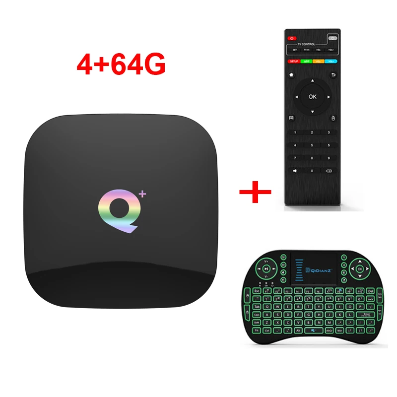 DQiDianZ Q PLUS Android 9,0 Smart tv Box 4 Гб ОЗУ 32 Гб 64 Гб ПЗУ Wifi 2,4 ГГц 6 к H.265 мультимедийный плеер PK T95Q Qplus телеприставка - Цвет: 4G 64G add I8