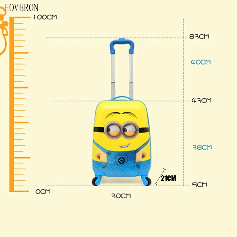 Мультфильм детские дорожные сумки тележки костюм чехол для детей Чемодан костюм чехол прокатки чехол Дорожная сумка на колесах