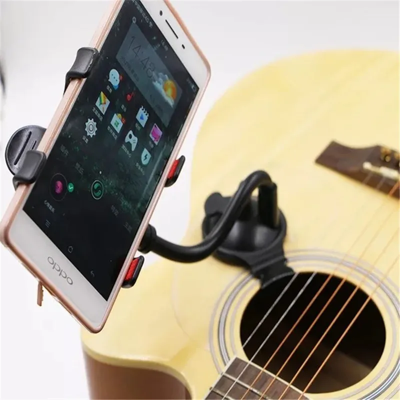 Универсальный микрофон на присоске для мобильного телефона, держатель для гитары, сиденье для мобильного телефона, специальный кронштейн для гитары, вращение на 360 градусов