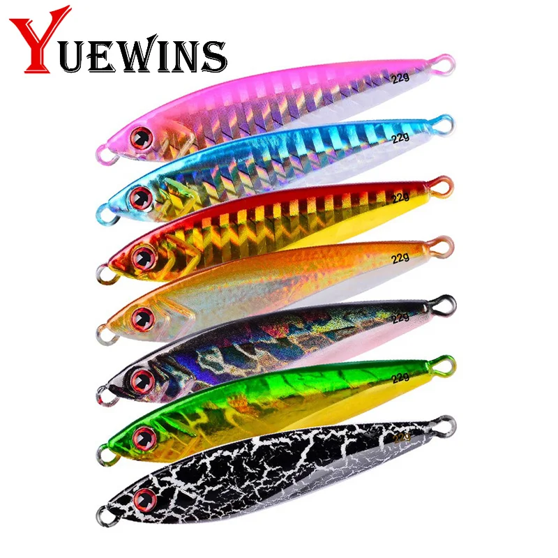 Yuewins металлическая рыболовная приманка s 14g 21 г 30 лазерный Металическая