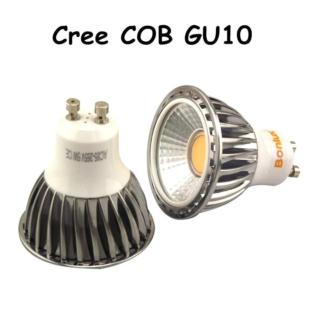 Led Gu10 Bulb Light 450lm Cree Cob Gu10 Base Spot Light 110v 220v Gu10 Led Lamp With Watt Halogen Replacement - Bulbs & Tubes - AliExpress