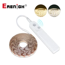 Под шкаф светильник s с активированным движением светильник для кровати 5 в PIR датчик движения USB Светодиодная лента SMD2835 светильник для гардероба PC tv подсветка 1-3 м