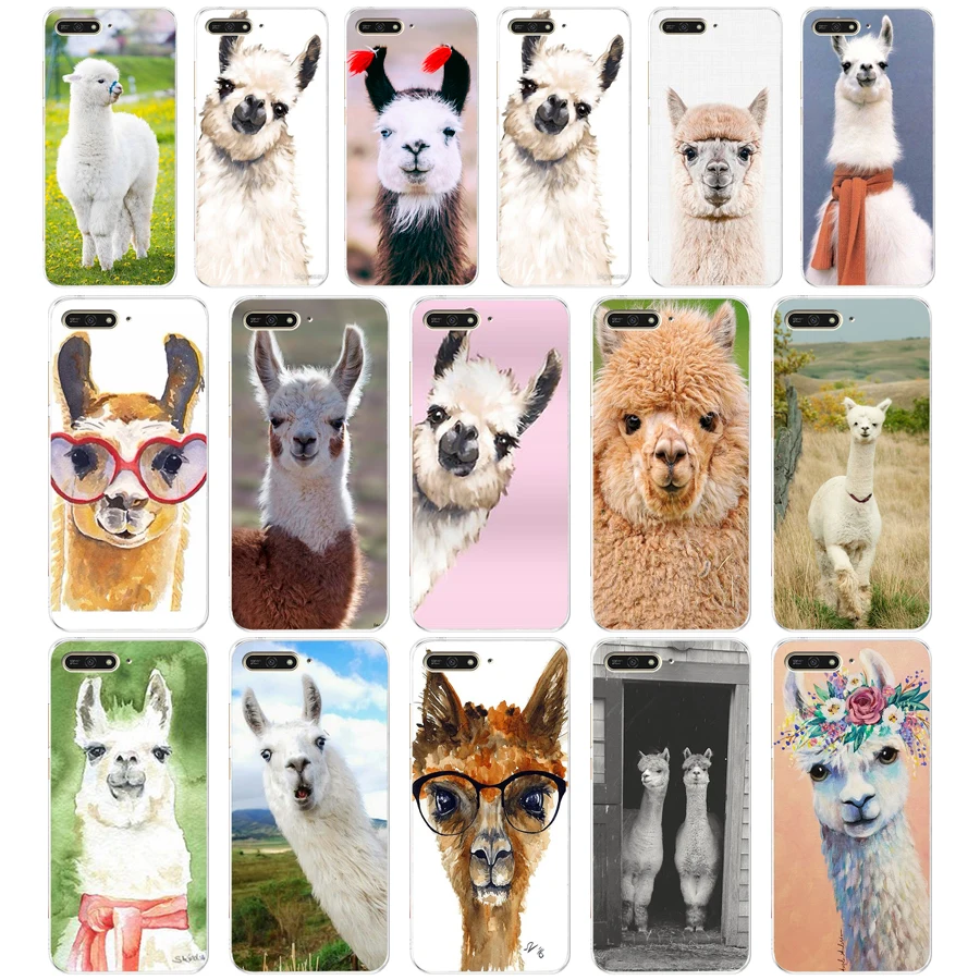 126AQ Alpacas Animal Soft Silicone Tpu Cover Case for huawei Honor 7a pro 7x play 5.45 5.7 inch case | Мобильные телефоны и