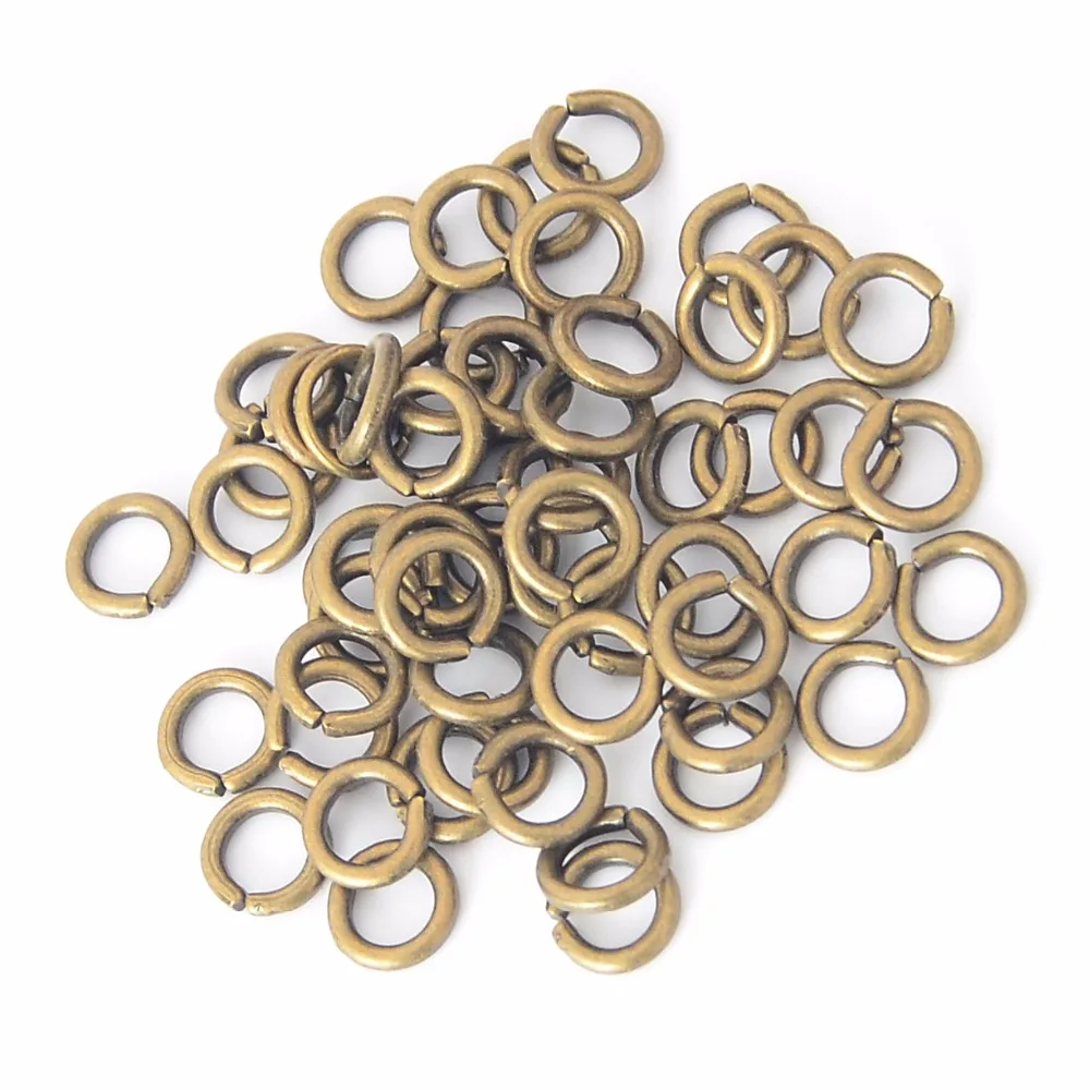 

100PCS/lot 2 size old bronze silver/gold color Closed Jump Ring 8MM alloy jump ring Connectors for necklace bracelet handmade