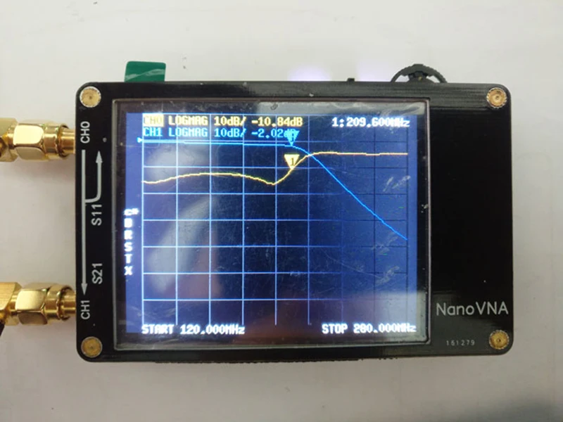 NanoVNA 50 кГц~ 300 МГц антенный анализатор векторный сетевой анализатор хост MF HF VHF UHF UV 2,8 дюймовый экран с батареей