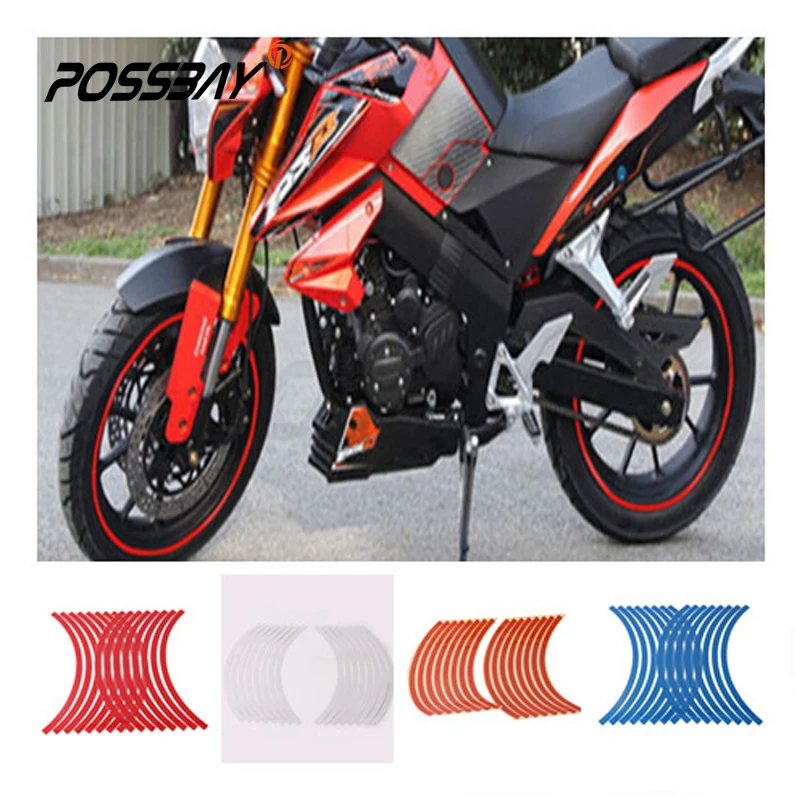 

16 Pcs Strips 10-12" Orange/Red/Blue/White Car Wheel Sticker Reflective Rim Tape Bike Bicycle Scooter Motorcycle Stickers Decals