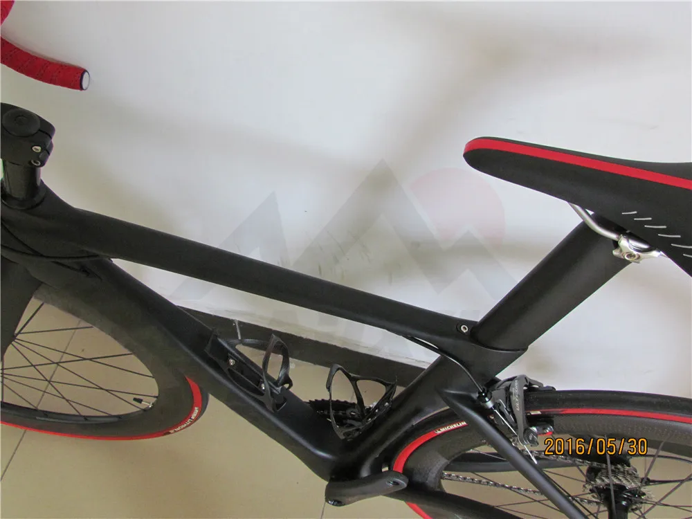 Leadxus Gam180 Carbon Fiber Complete Bike Carbon Road Bicycle Frame+dimple Carbon Wheels+carbon Handlebar/saddle+r8000 Groupset