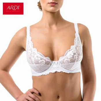

Woman's Wired Bra with Soft Cup Lace for Big Size White ARDI R2707-16