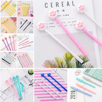 

Korean Kawaii Cat Paw Gel Pen Cute Lovely Chicken Pig Pens Novelty Animal Whale Badminton Racket School Supply Stationary Thing