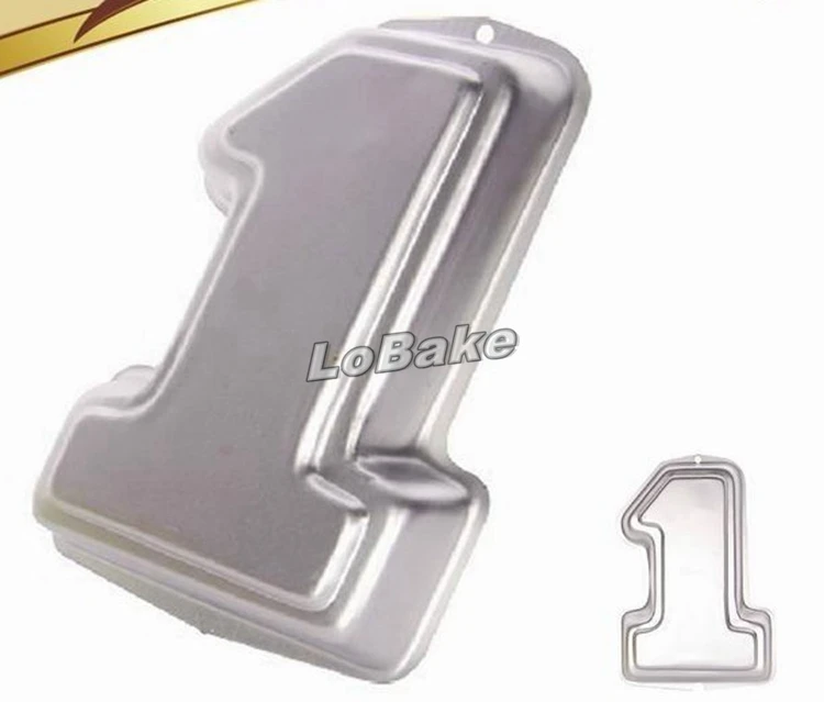 

10 inches figure number 1 one shape aluminum metal cake tin pan for DIY kitchen Cake Baking Tool
