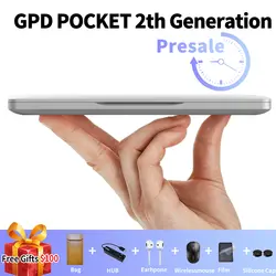 GPD Pocket2 карман 2 7 дюймов Алюминий оболочки Сенсорный экран мини ноутбук UMPC Windows 10 Системы Процессор Core m3-8100Y 8 ГБ/128 ГБ серебристый