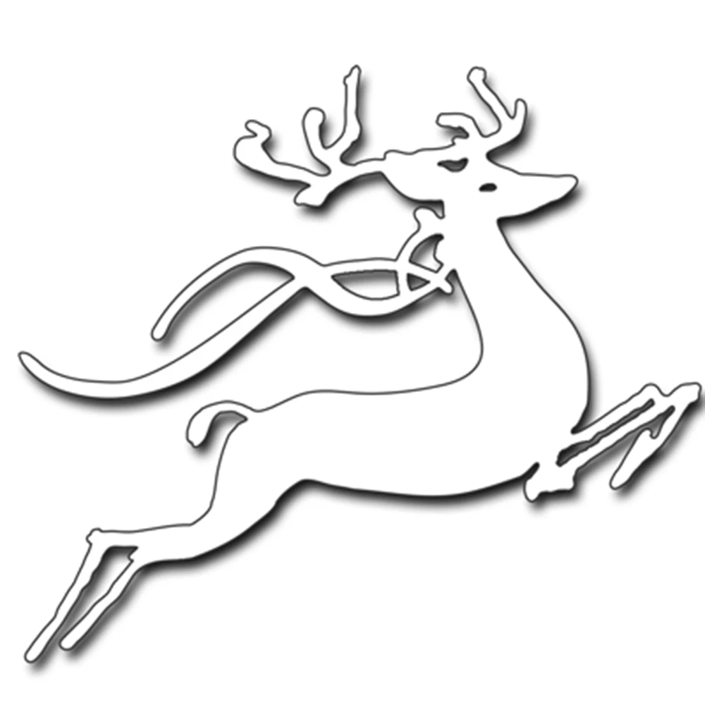 Embossing Stencil Metal Cutting Dies Wedding Party Christmas Decor Deer