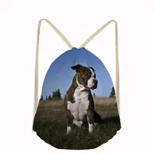 Повседневное Для мужчин американский стаффордширский терьер собачников маленьких детей школьная детская сумка-рюкзак сумки мальчики сумка на шнуровке