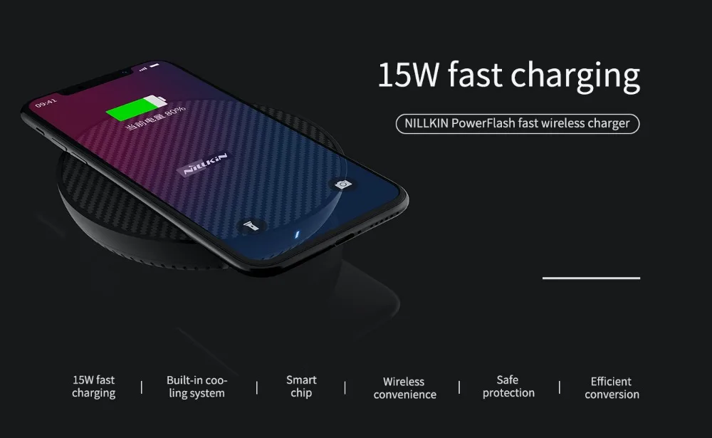Вт Nillkin 15 Вт Qi Беспроводное зарядное устройство для samsung Note 8 S9 S8 плюс Nilkin быстрая Беспроводная зарядная площадка для iPhone X Xs Max XR 8 Plus