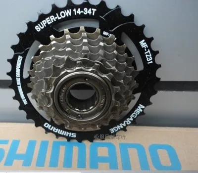 SHIMANO маховик для горного велосипеда TZ31 7 скоростей позиционирование 14-34T складной