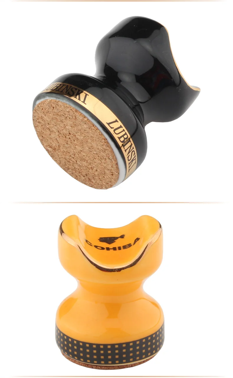 COHIBA карманная пепельница для сигар, держатель 2 шт., портативный керамический держатель для сигар, подставка для курения, отдыха, дорожная пепельница для сигарет, сигары