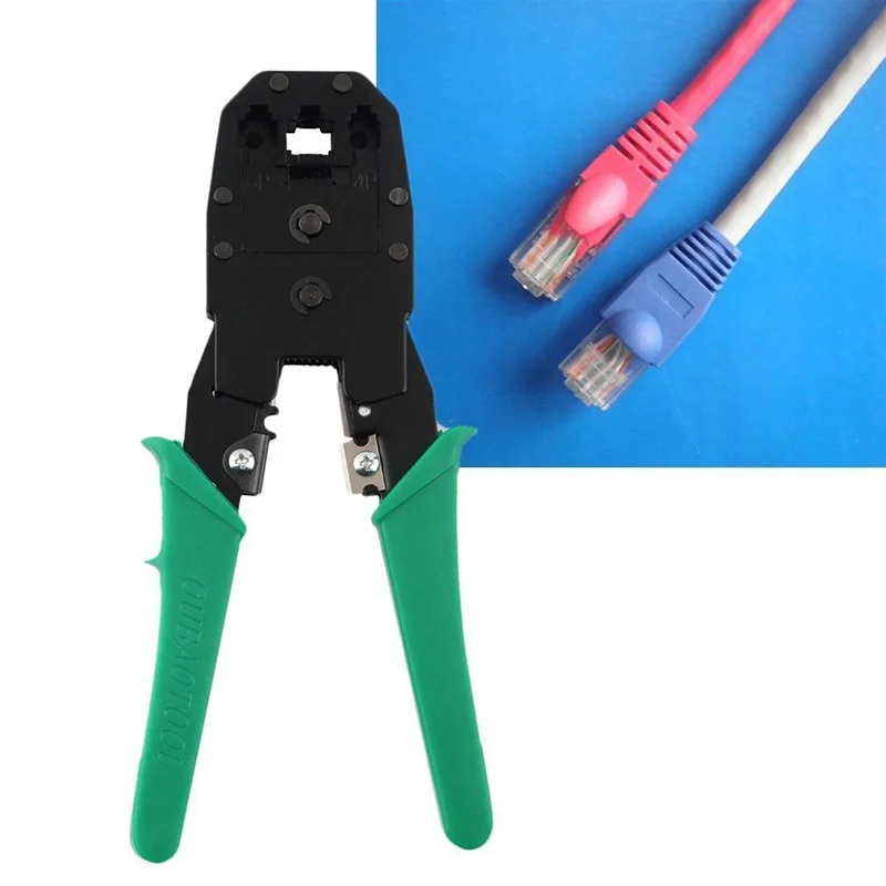 Cat6 Cat5 RJ45 Crimper Set Network Cable Crimping Pliers Tool Kit With 10 PCS RJ45 8P8C Network Cable Connector