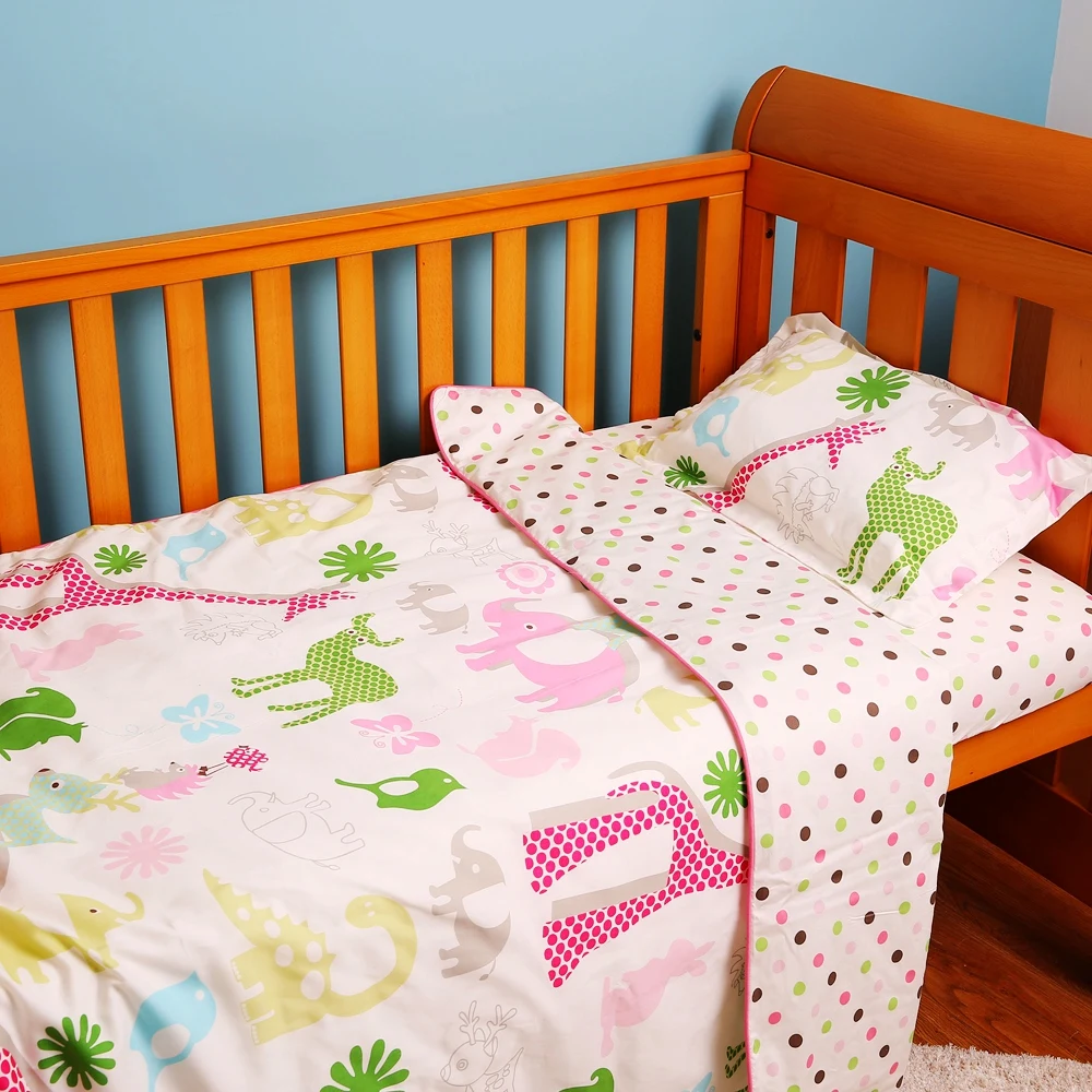 Комплект постельного белья i baby из 5 предметов для детской кроватки милые сафари с
