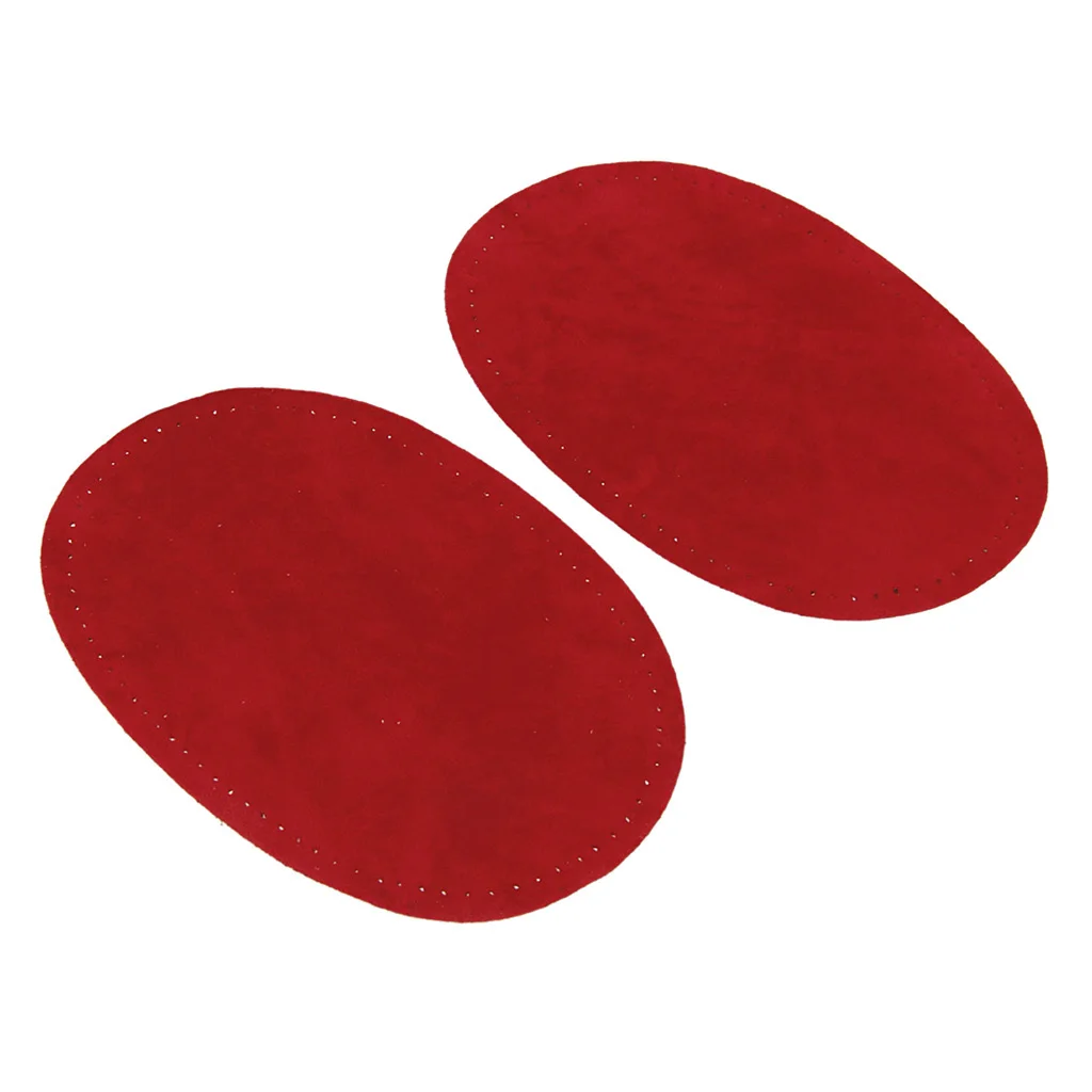 2 Pairs Sew On Oval Elbow/Knee Patches Jeans Repair Craft Sewing Applique Clothing Accessories 14 x 9cm
