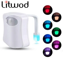 Z90 특별 가격 스마트 pir 모션 센서 변기 야간 조명 8 색 방수 백라이트 변기 led 램프 wc 라이트(China)