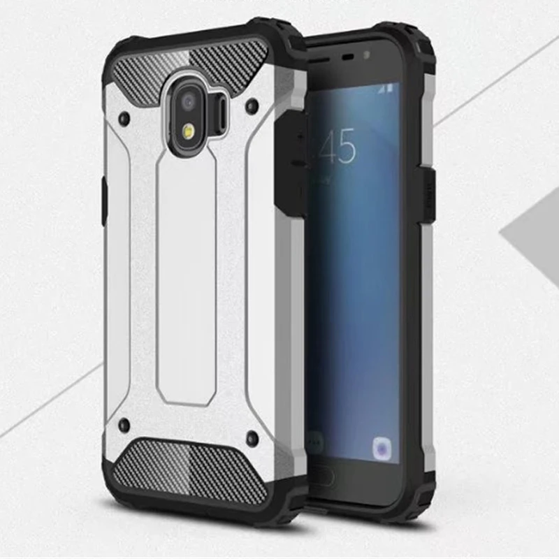 

Soft Silicon + PC Hard Armor Anti-knock Back Cover Case For Samsung Galaxy J2 Pro 2018