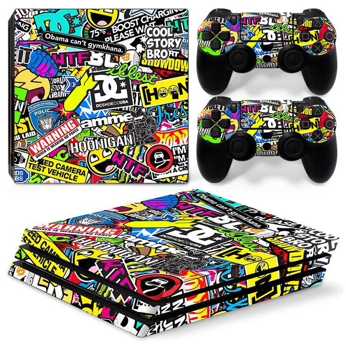 

Graffiti PVC Vinyl Skin Stickers for PS4 Pro Console Decals Sticker Boom free shipping