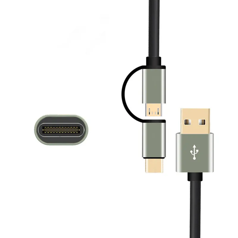 2 в 1 USB кабель для передачи данных Портативный пружинный Micro usb type C кабель для зарядки мобильного телефона для samsung Galaxy Xiaomi huawei LG