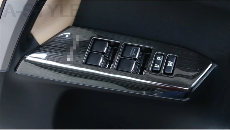 

For Toyota RAV4 RAV 4 2016 2017 Car-Styling Door Window Lift Switch Button Panel Cover Armrest Trim Garnish Sticker accessories