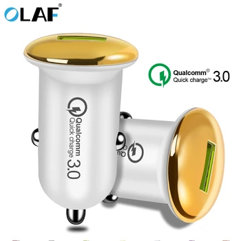 Olaf Car Charger Quick Charge 3.0 QC 3.0 Fast Charging Adapter USB Car-Charger For iphone Micro USB Type C Cable Phone Chargers