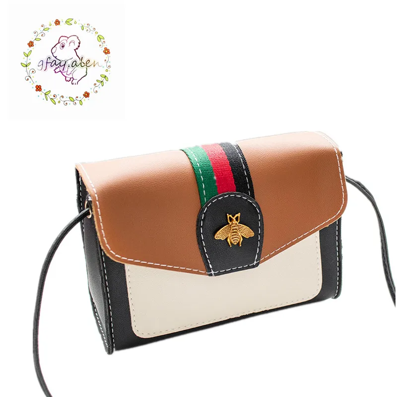 

Bee Designer Women Fashion PU Leather Camera Bag Small Mini Shoulder Bags Crossbody Bags for ladies Phone Camera handbags sale