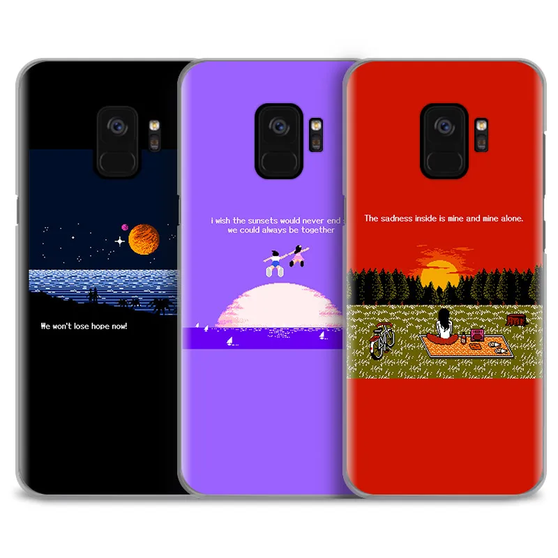 

Pixels art 8-bit stories quotes Phone Case Cover For Samsung Galaxy S5 S6 S7 Edge S8 S9 Plus Note 8 5 A5 A7 J5 2016 J7 2017