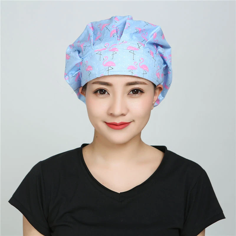 Sanxiaxin Хирургические колпачки для врача медсестры медицинские колпачки больничные лазерные Хирургические колпачки для глаз медицинские колпачки с принтом женские пушистые для длинных волос