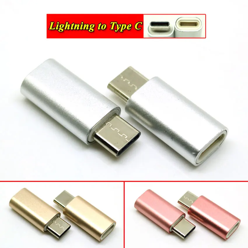 ChengHaoRan 3 шт. для lightning type-C адаптер для Micro USB/USB 3,0 type C для iPhone 8 7 6/Android кабель для передачи данных конвертер адаптер - Цвет: Lightning to Type C