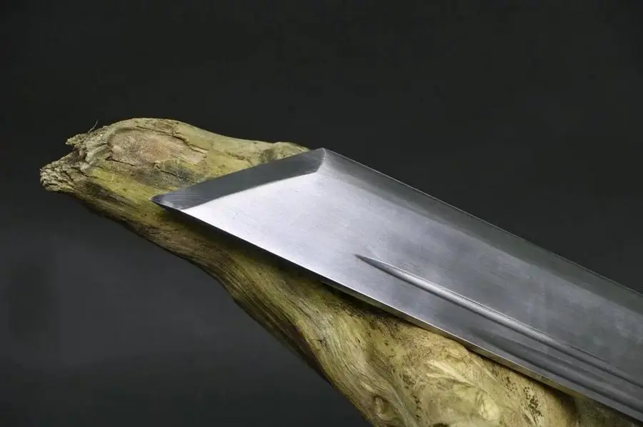 Готовый для битвы ручной работы меч броадсворда Катана лезвие из углеродистой стали кожа оболочка латунный фитинг