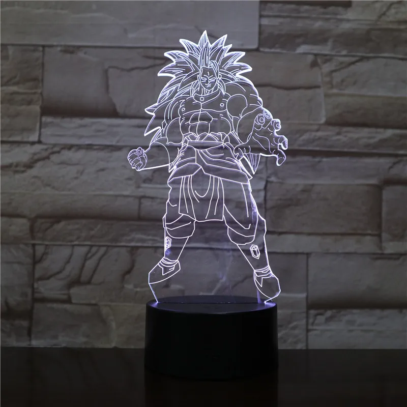 Фигурка "Dragon Ball" атмосферная настольная лампа Lampara Супер Saiyan Goku Usb 3d светодиодный ночник прикроватный сенсорный Сенсор освещение лампа