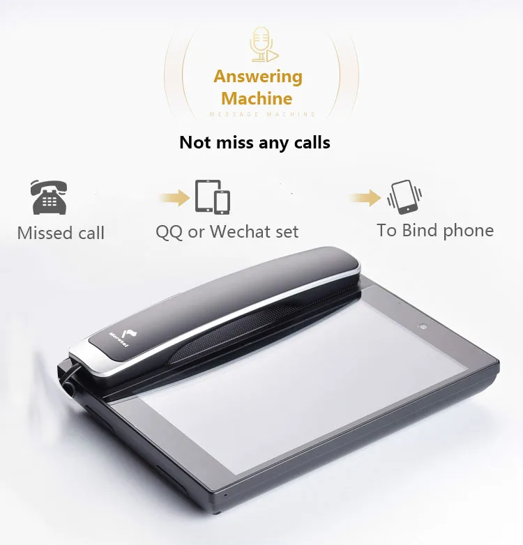 Andrews Smart Network Video Fixed Telephone With Call ID SMS WIFI Recording Address Book Blacklist For Home Office Bussiness