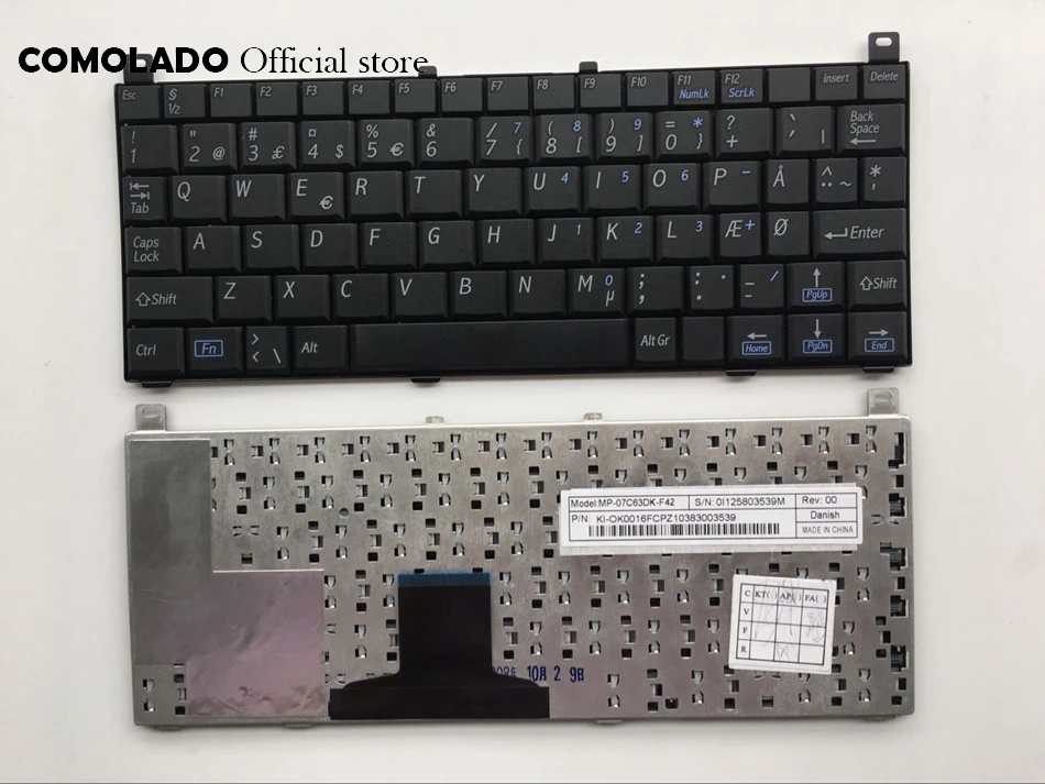 

DK Denmark laptop keyboard For TOSHIBA NB100 NB101 NB105 Black keyboard DK Layout