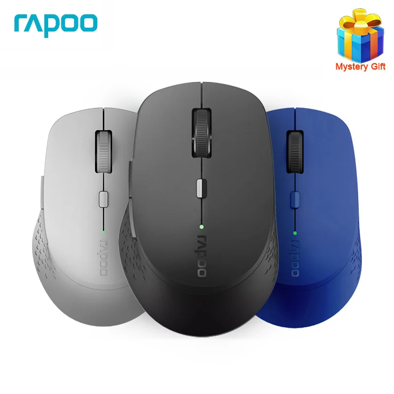 Online Rapoo M300 ratón inalámbrico Original ratón Bluetooth silencioso multimodo con 1600DPI Bluetooth 3,0 4,0 RF 2,4 GHz